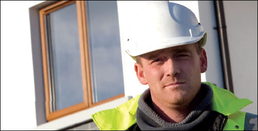 Sustainability Sells Ronan Meeley of Bespoke Construction, standing in front of his eco home development in Ballymahon. Meeley has continued to innovate by opting for biomass district heating for his current development in Moate