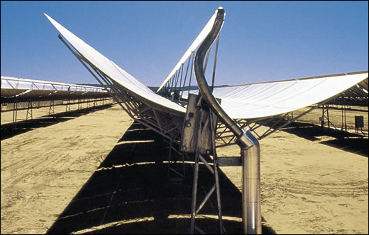 Concentrating Solar Power (CSP) plants Concentrating Solar Power (CSP) plants, harness the sun’s heat using curved mirrors to heat a pipe through which water flows, and if built in North African deserts could meet the energy demand of the EU