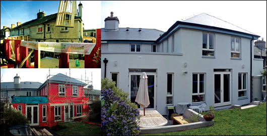 Figure 1: Views of the study house before, during and after Figure 1: Views of the study house before, during and after