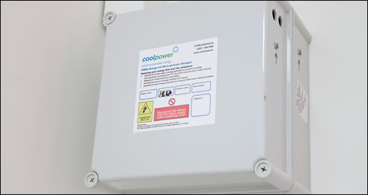 Coolpower’s EMMA system can manage power systems and facilitate the storage of surplus power as hot water Coolpower’s EMMA system can manage power systems and facilitate the storage of surplus power as hot water