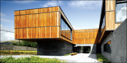 The entrance courtyard forms an obvious focal point of the building The entrance courtyard forms an obvious focal point of the building