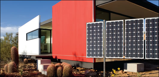 while inspired by classic Wright design the house also boasts a glut of green technologies, like solar PV while inspired by classic Wright design the house also boasts a glut of green technologies, like solar PV