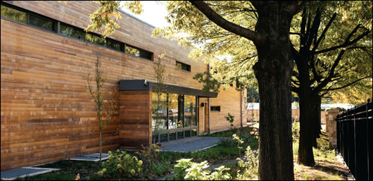 external cladding at the visitor's centre, which was awarded the US Green Building Council's exalted LEED Platinum rating external cladding at the visitor's centre, which was awarded the US Green Building Council's exalted LEED Platinum rating